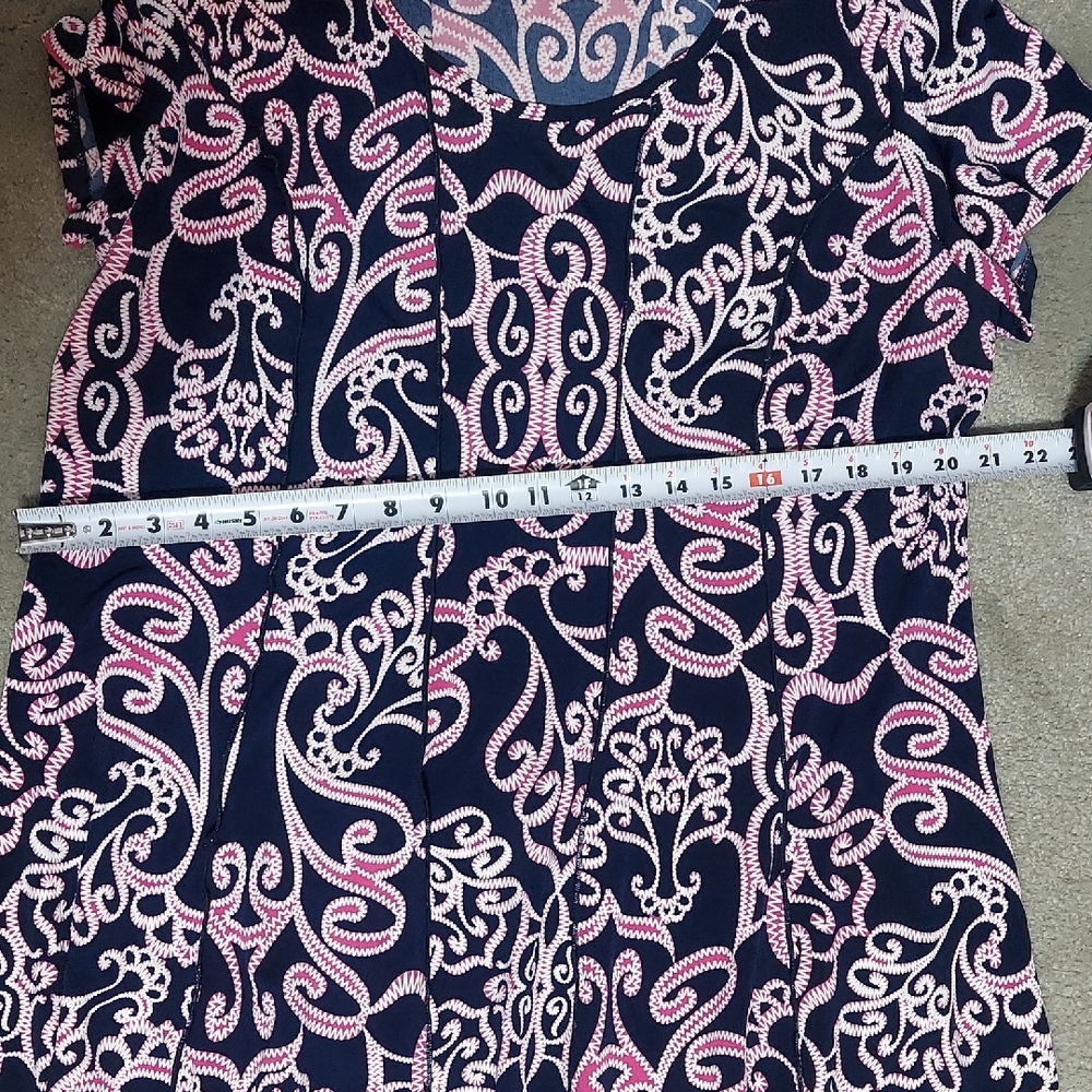 C Est. 1846 Chic Black and Pink Patterned Midi Dress - Picture 5 of 5